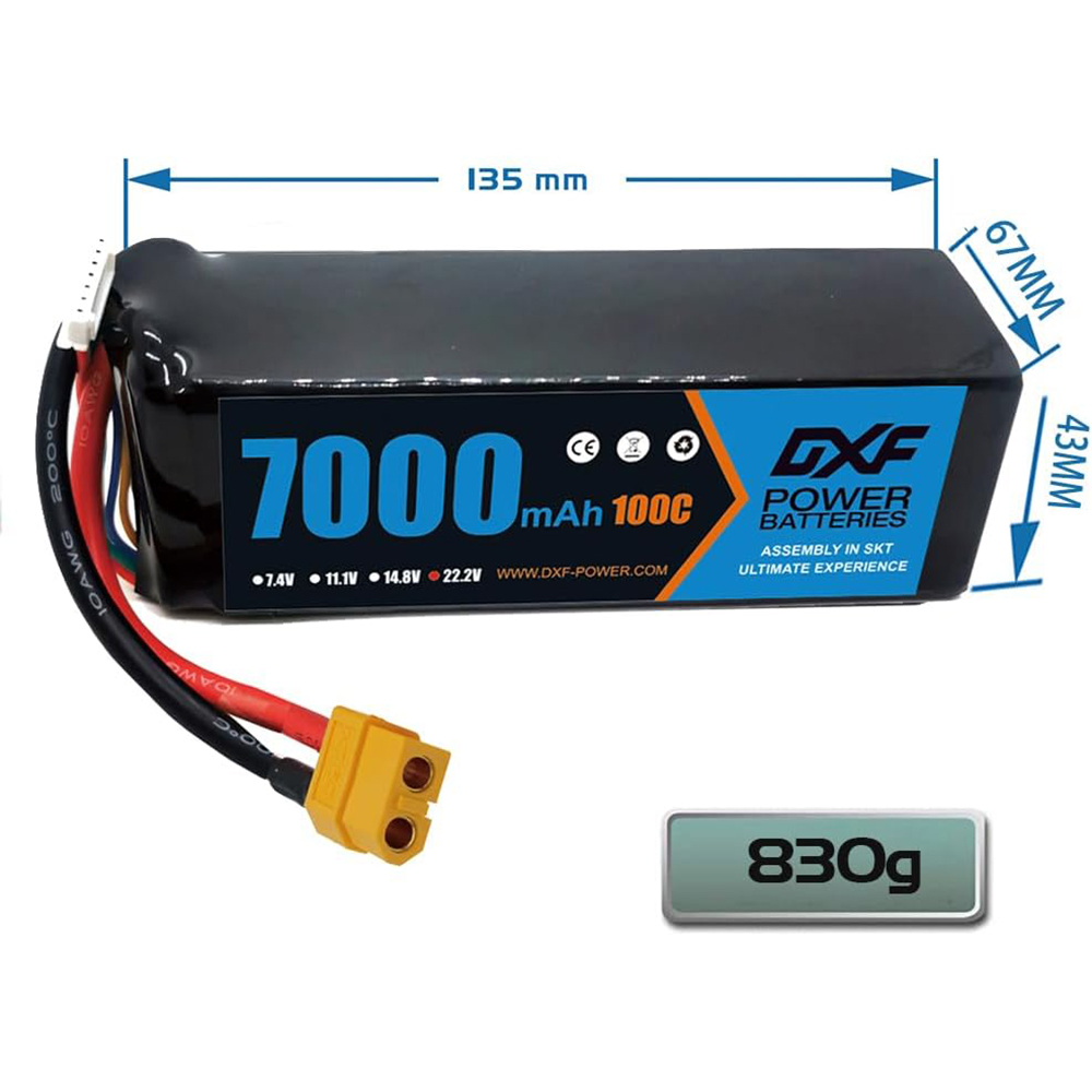 DXF 6S Lipo 10000mAh 7000mAh 5 - 6S Lipo Battery 22.2V 5000Mah 评论和价格