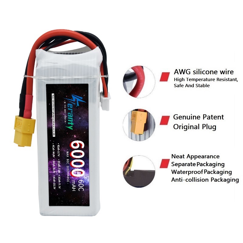 6000mAh Lipo 14.8V Battery 4S  - 4S Lipo Battery 14.8V 6000Mah 评论和价格