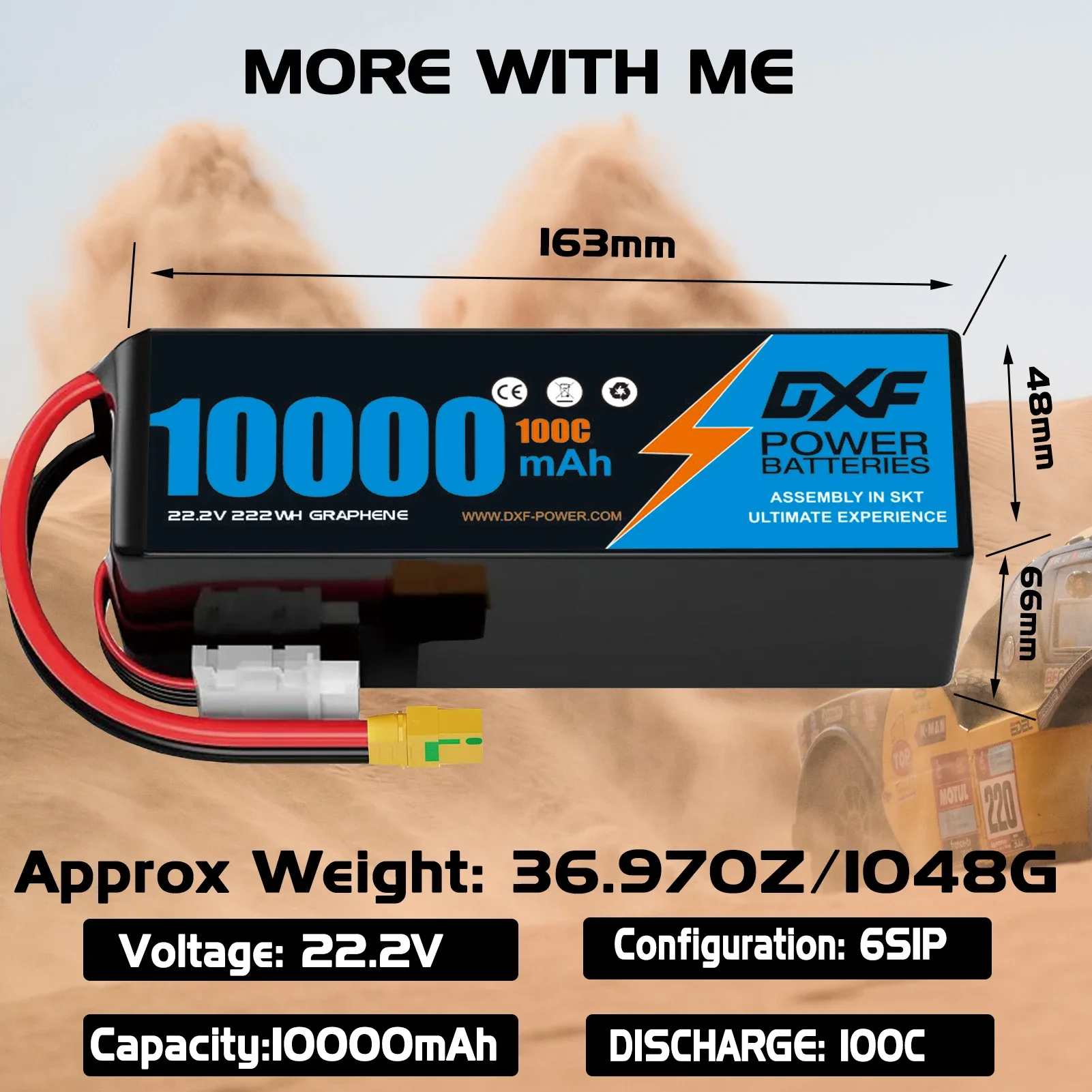 DXF 6S Lipo Battery 10000mAh 2 - 6S Lipo Battery 22.2V 5000Mah 评论和价格